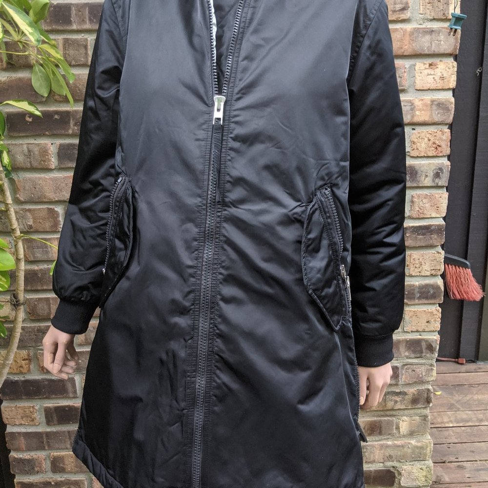 GAP black nylon coat
